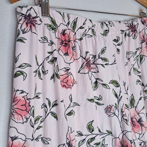 BeYourself Pajama Set Womens XL Pink Floral Weekend‎ Tee Comfy Lounge Sleepwear - Picture 9 of 11